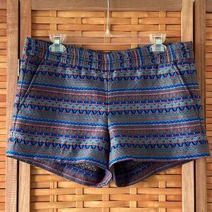J CREW Striped Geometric Shorts Style#C4894